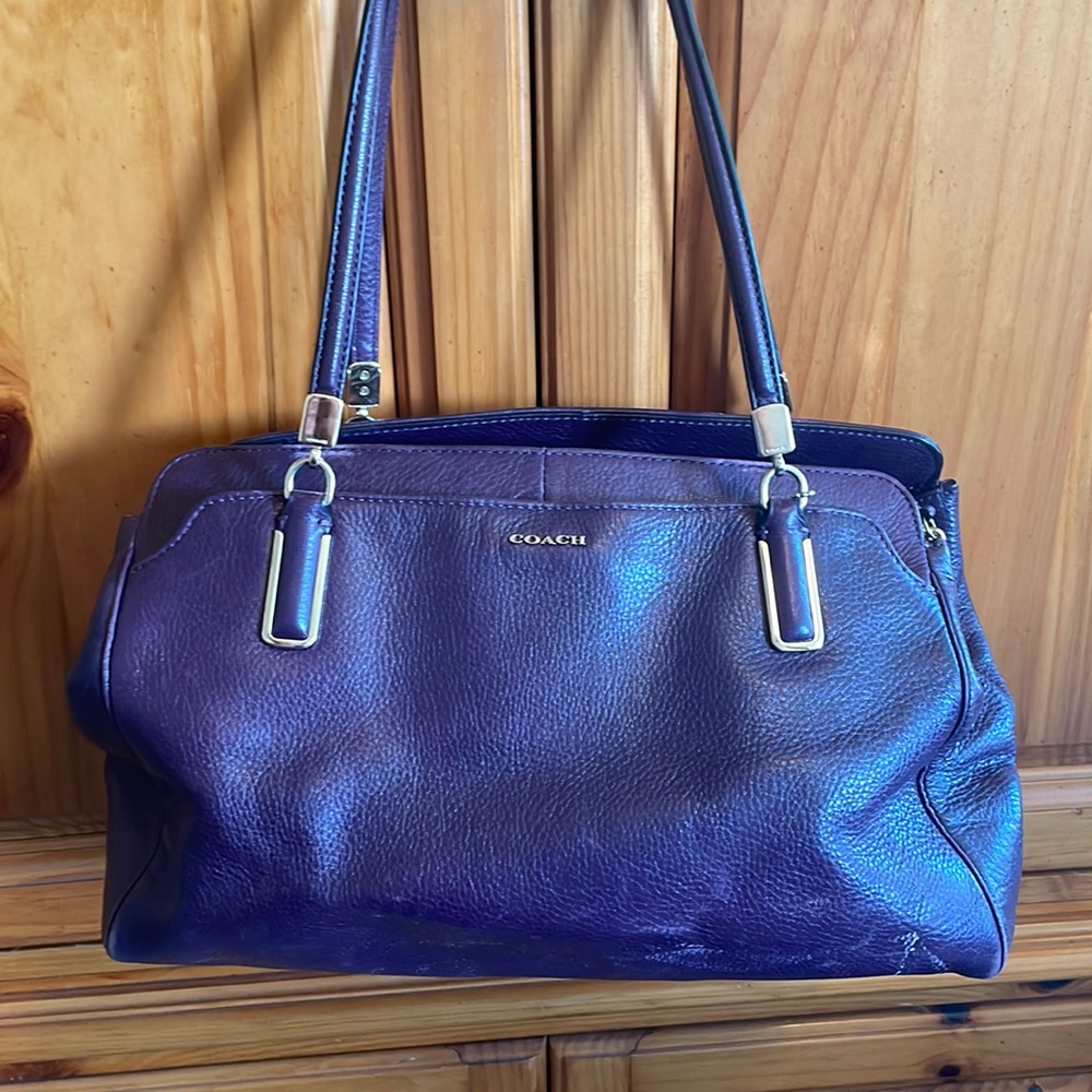 Purple Coach all leather purse